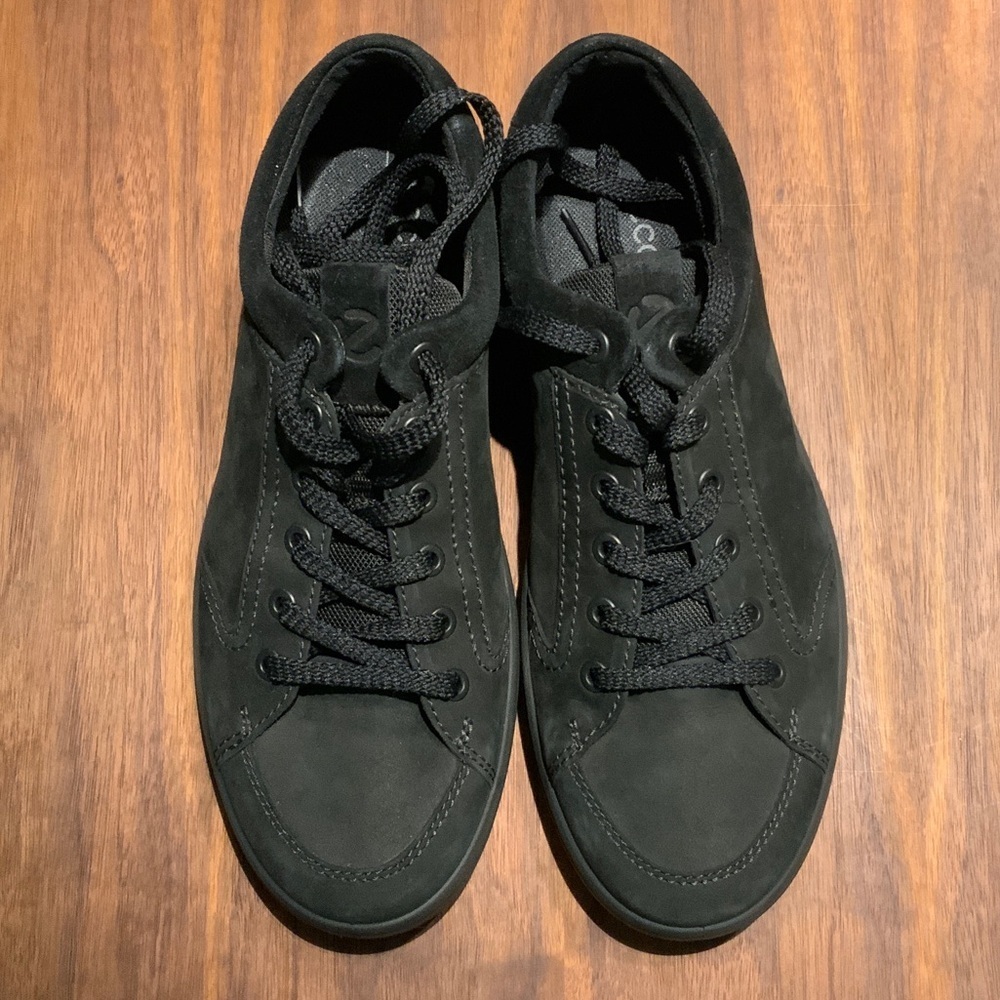 Ecco Soft 7 Black Suede Sneakers